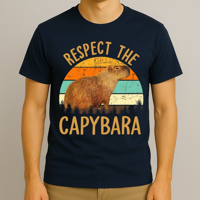 Respect The Capybara Animal Funny Capybara Lover T-Shirt