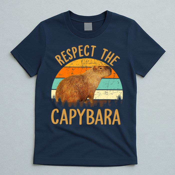 Respect The Capybara Animal Funny Capybara Lover T-Shirt