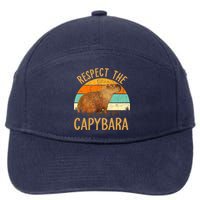 Respect The Capybara Animal Funny Capybara Lover 7-Panel Snapback Hat