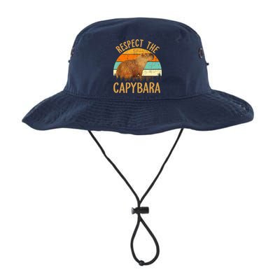 Respect The Capybara Animal Funny Capybara Lover Bucket Hat
