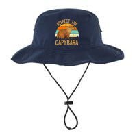 Respect The Capybara Animal Funny Capybara Lover Bucket Hat