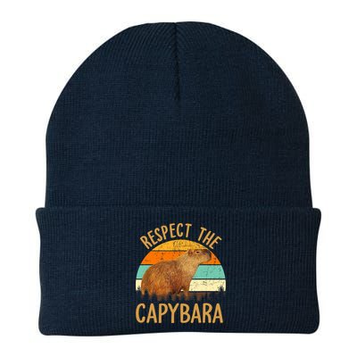 Respect The Capybara Animal Funny Capybara Lover Beanie