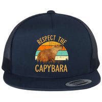 Respect The Capybara Animal Funny Capybara Lover Flatbill Hat