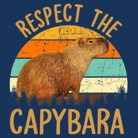 Respect The Capybara Animal Funny Capybara Lover 16 in Basic Backpack