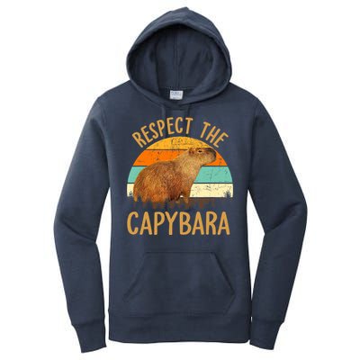 Respect The Capybara Animal Funny Capybara Lover Women's Pullover Hoodie