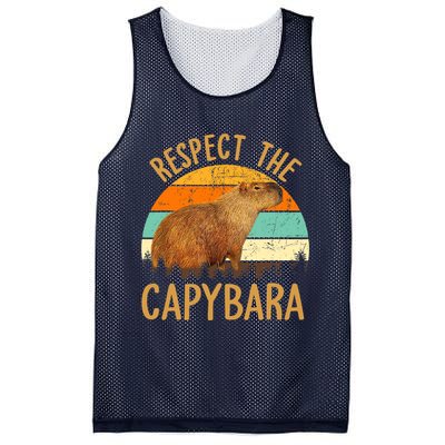 Respect The Capybara Animal Funny Capybara Lover Mesh Reversible Basketball Jersey Tank