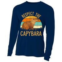 Respect The Capybara Animal Funny Capybara Lover Cooling Performance Long Sleeve Crew