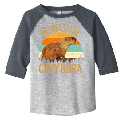 Respect The Capybara Animal Funny Capybara Lover Toddler Fine Jersey T-Shirt