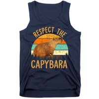 Respect The Capybara Animal Funny Capybara Lover Tank Top
