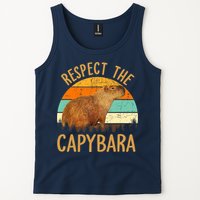 Respect The Capybara Animal Funny Capybara Lover Tank Top