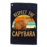 Respect The Capybara Animal Funny Capybara Lover Golf Towel