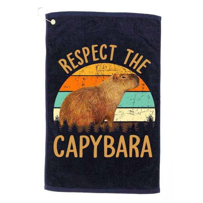 Respect The Capybara Animal Funny Capybara Lover Golf Towel