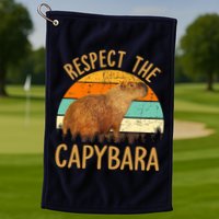 Respect The Capybara Animal Funny Capybara Lover Golf Towel
