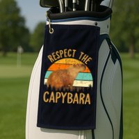 Respect The Capybara Animal Funny Capybara Lover Golf Towel