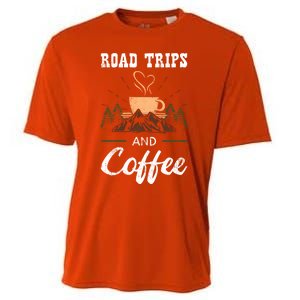 Road Trip Camping Vacation Summer Crew Travel Coffee Lover Gift Cooling Performance Crew T-Shirt