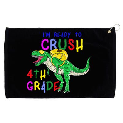 Ready to Crush 4th Grade Dinosaur Back to School Grommeted Golf Towel