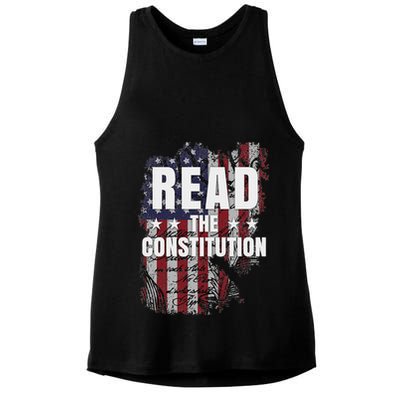 Read The Constitution ItS Bill Of Rights & Amendments Ladies PosiCharge Tri-Blend Wicking Tank