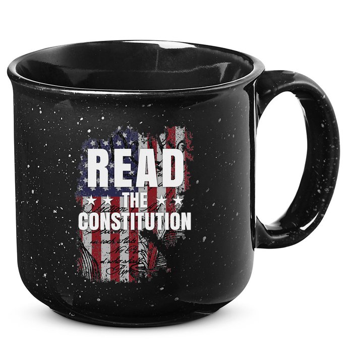 Read The Constitution ItS Bill Of Rights & Amendments 15oz Campfire Ceramic Mug