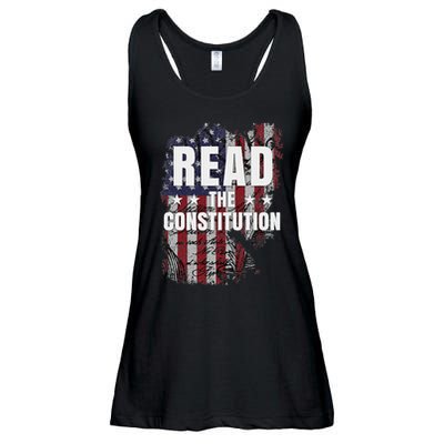 Read The Constitution ItS Bill Of Rights & Amendments Ladies Essential Flowy Tank