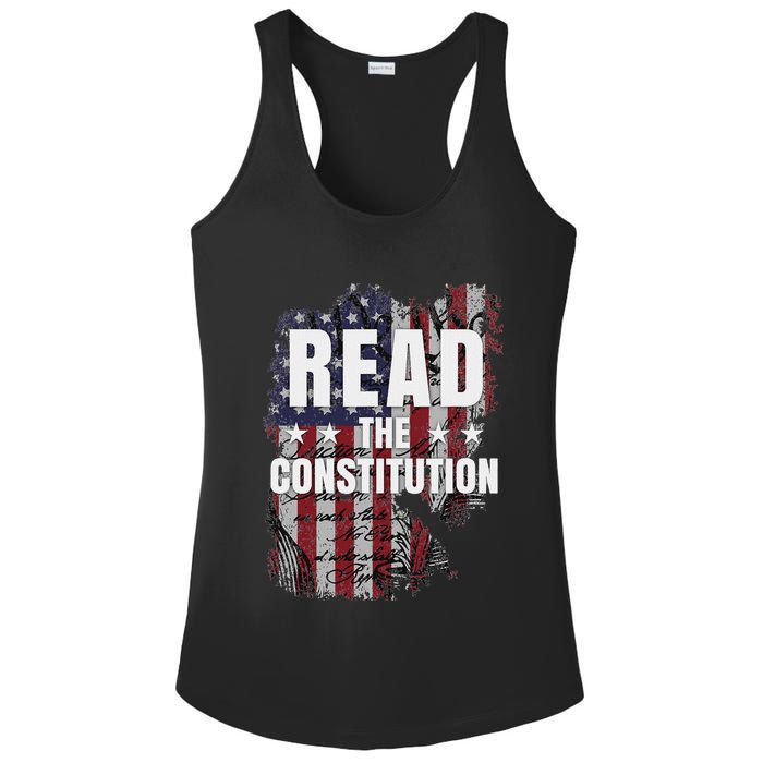 Read The Constitution ItS Bill Of Rights & Amendments Ladies PosiCharge Competitor Racerback Tank