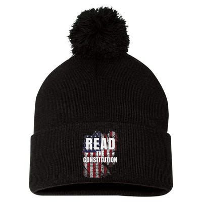 Read The Constitution ItS Bill Of Rights & Amendments Pom Pom 12in Knit Beanie
