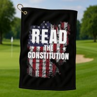 Read The Constitution ItS Bill Of Rights & Amendments Golf Towel