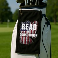 Read The Constitution ItS Bill Of Rights & Amendments Golf Towel
