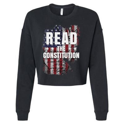 Read The Constitution ItS Bill Of Rights & Amendments Cropped Pullover Crew