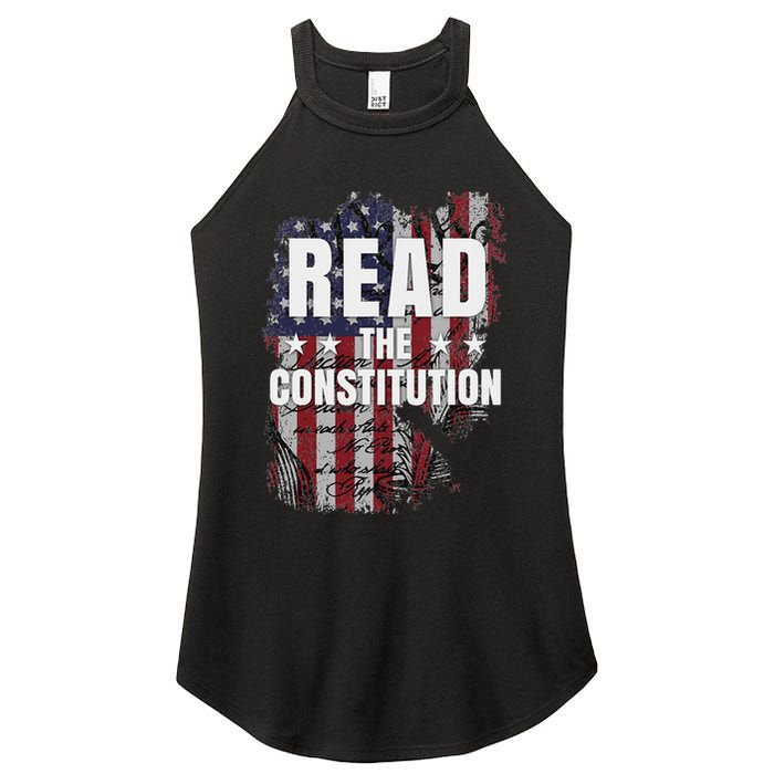 Read The Constitution ItS Bill Of Rights & Amendments Women's Perfect Tri Rocker Tank
