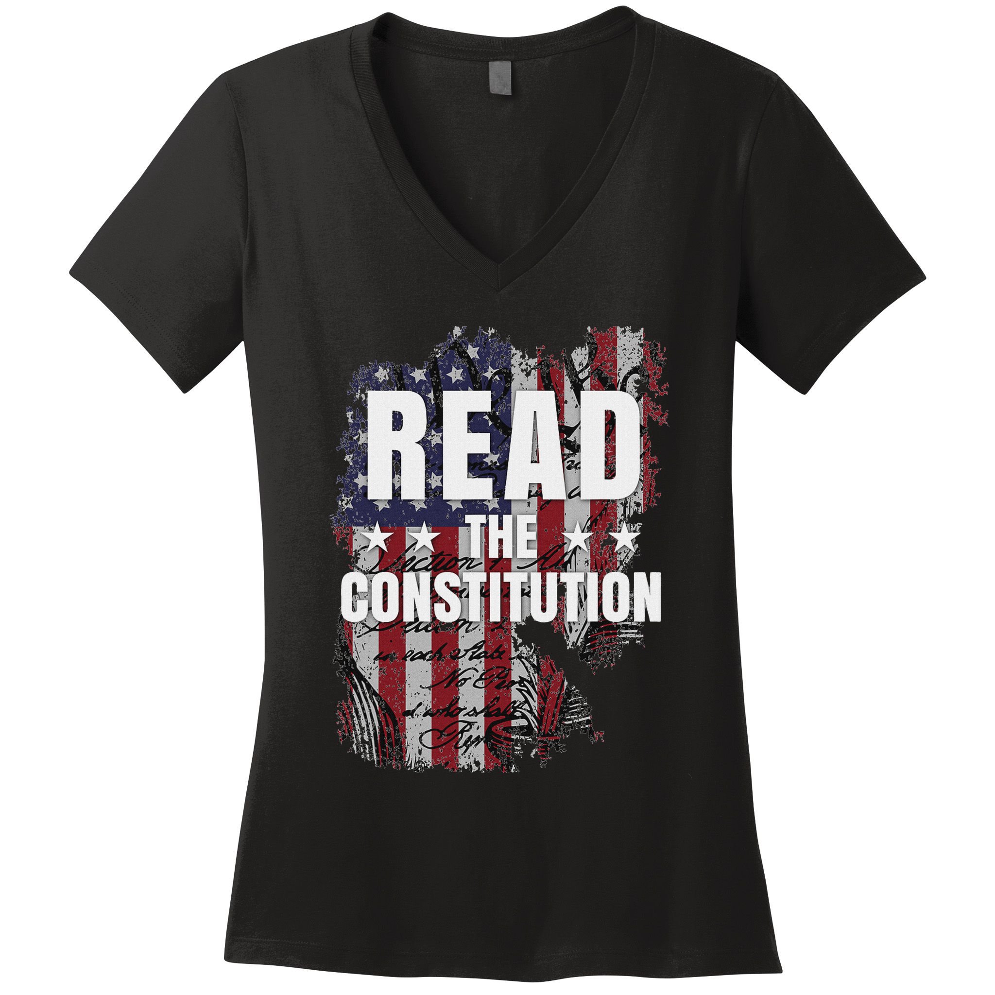 Read The Constitution ItS Bill Of Rights & Amendments Women's V-Neck T-Shirt