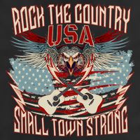 Rock The Country Music Small Town Strong America Flag Eagle Beanie