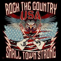 Rock The Country Music Small Town Strong America Flag Eagle Tank Top