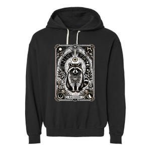 Raccoon Tarot Card Racoon Mystic Occult Raccoon Garment-Dyed Fleece Hoodie