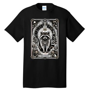 Raccoon Tarot Card Racoon Mystic Occult Raccoon Tall T-Shirt