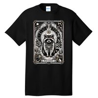 Raccoon Tarot Card Racoon Mystic Occult Raccoon Tall T-Shirt