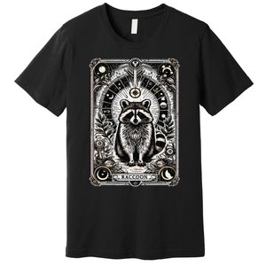 Raccoon Tarot Card Racoon Mystic Occult Raccoon Premium T-Shirt