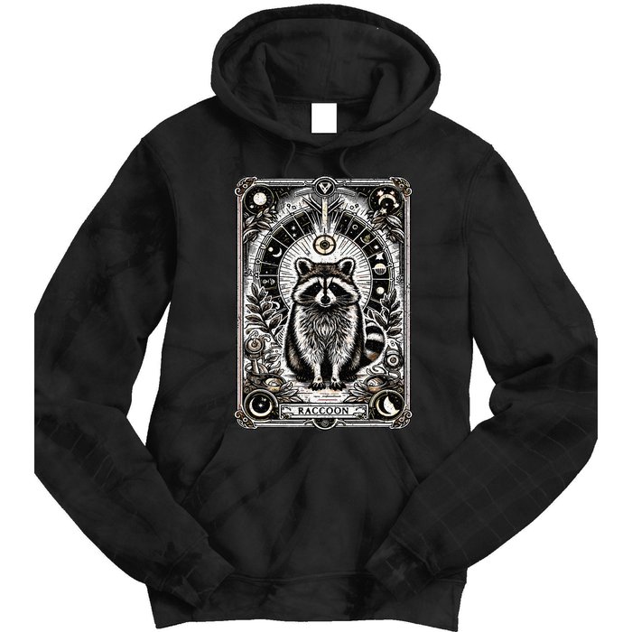 Raccoon Tarot Card Racoon Mystic Occult Raccoon Tie Dye Hoodie