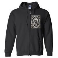 Raccoon Tarot Card Racoon Mystic Occult Raccoon Full Zip Hoodie