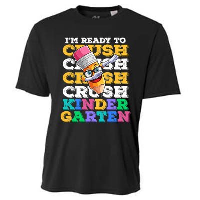 Ready To Crush Kindergarten First Day Of School Boy Kids Cooling Performance Crew T-Shirt