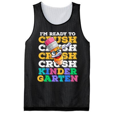 Ready To Crush Kindergarten First Day Of School Boy Kids Mesh Reversible Basketball Jersey Tank