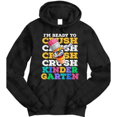 Ready To Crush Kindergarten First Day Of School Boy Kids Tie Dye Hoodie