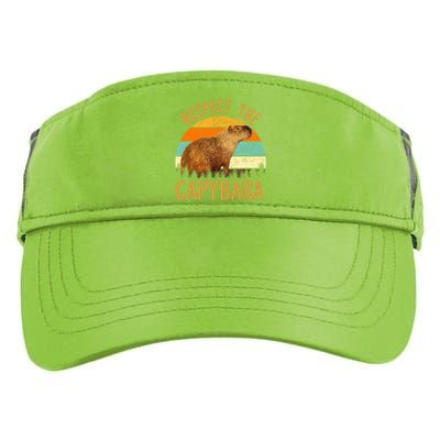 Respect The Capybara Animal Funny Capybara Lover Adult Drive Performance Visor