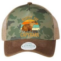 Respect The Capybara Animal Funny Capybara Lover Legacy Tie Dye Trucker Hat