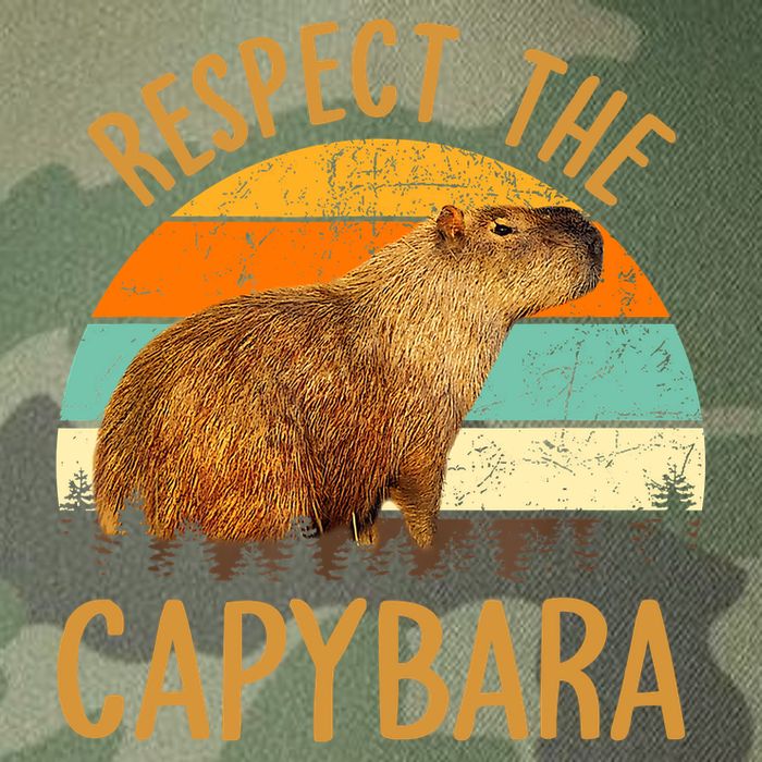 Respect The Capybara Animal Funny Capybara Lover Legacy Tie Dye Trucker Hat