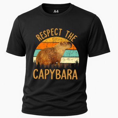 Respect The Capybara Animal Funny Capybara Lover Performance Shirt