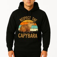 Respect The Capybara Animal Funny Capybara Lover Hoodie