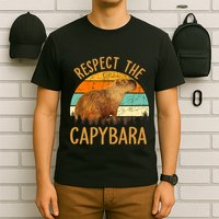 Respect The Capybara Animal Funny Capybara Lover T-Shirt