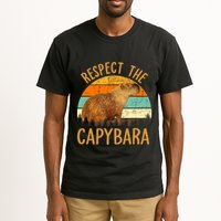 Respect The Capybara Animal Funny Capybara Lover Tall T-Shirt
