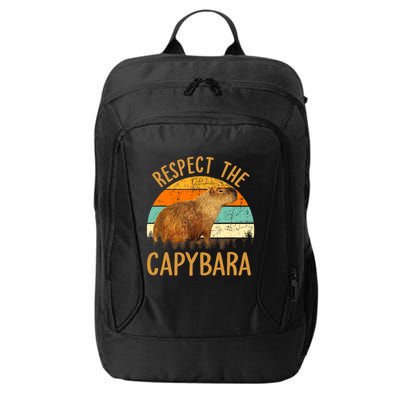 Respect The Capybara Animal Funny Capybara Lover City Backpack