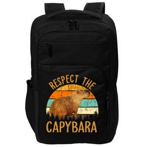 Respect The Capybara Animal Funny Capybara Lover Impact Tech Backpack